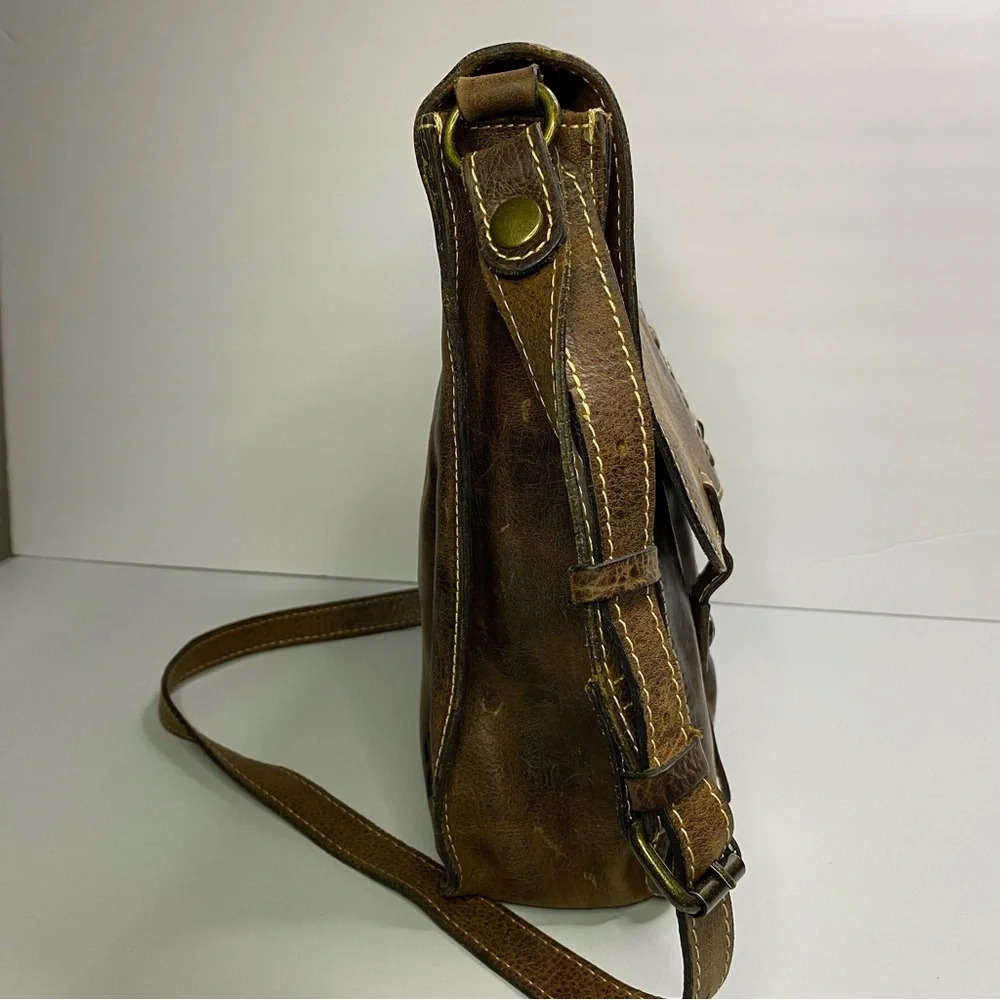 Patricia Nash Armeno Crossbody dark Leather Bag - Picture 5 of 15